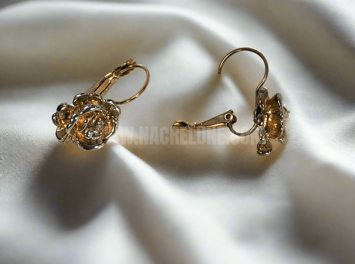 Boucles d’oreille fantaisie dorées
