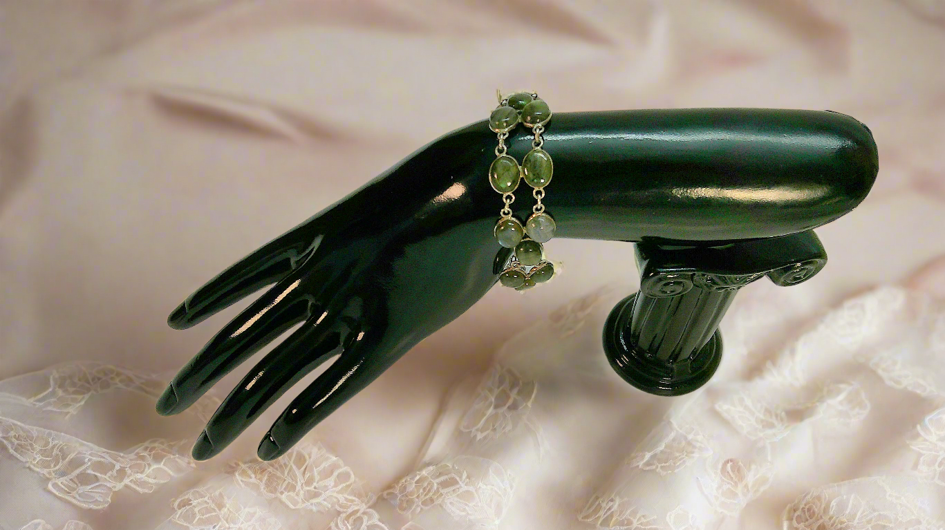 Bracelet en argent avec labradorites