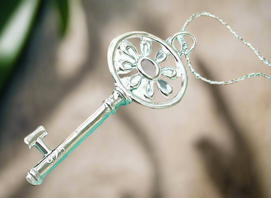 Clé pendentif en argent 925 NACRELUNE pendentif