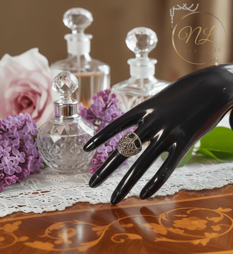 Bague en argent en forme d’arbre NACRELUNE Bague