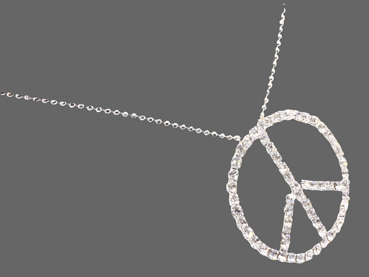 Collier strass "peace and love" N260