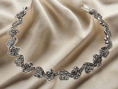 Bracelet en argent et marcassites