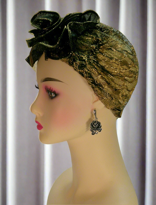 Boucles d’oreille en argent et marcassites en forme de rose