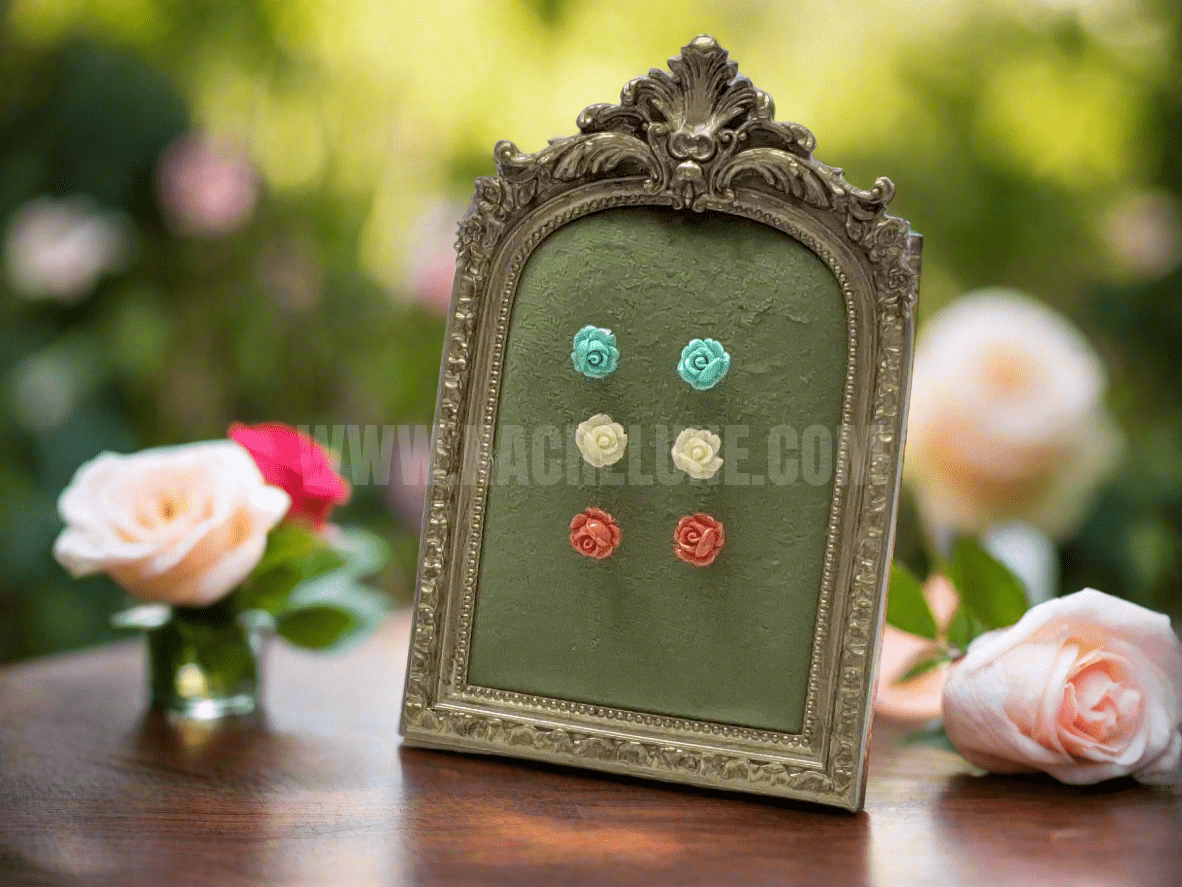Lot de 3 paires de boucles d'oreille en résine