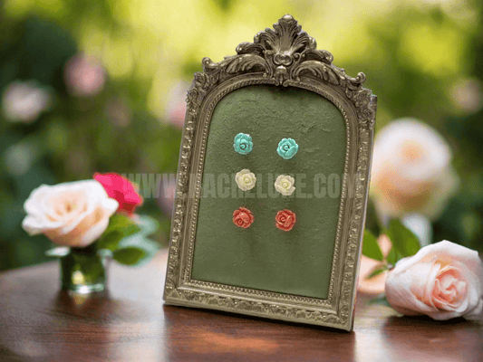 Lot de 3 paires de boucles d'oreille en résine