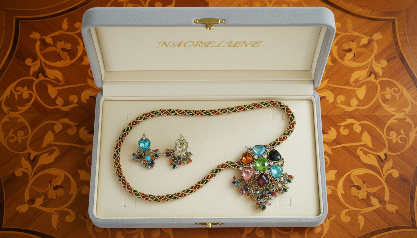 Parure fantaisie de style hindou NACRELUNE parure