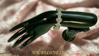 Bracelet en argent et pierres de lune NACRELUNE bracelet