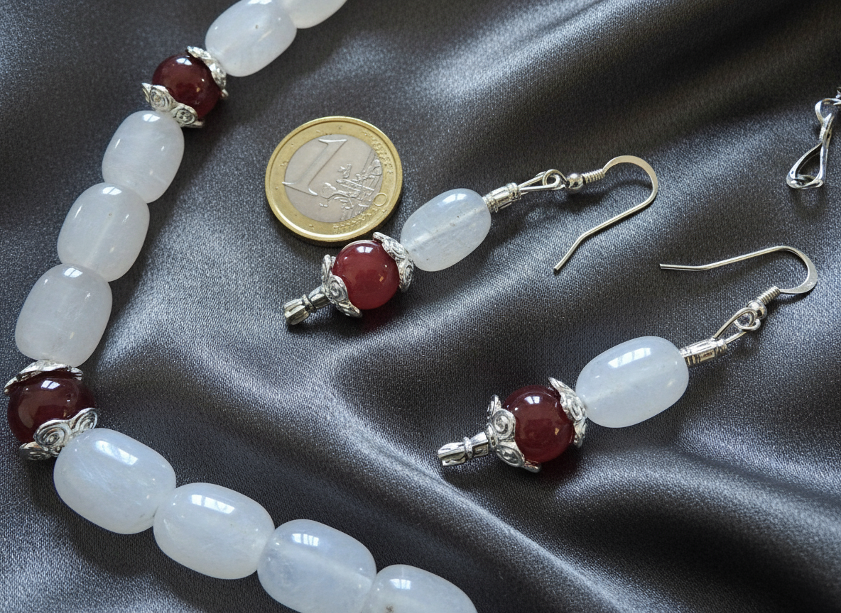 Parure toute en perles de jade NACRELUNE parure