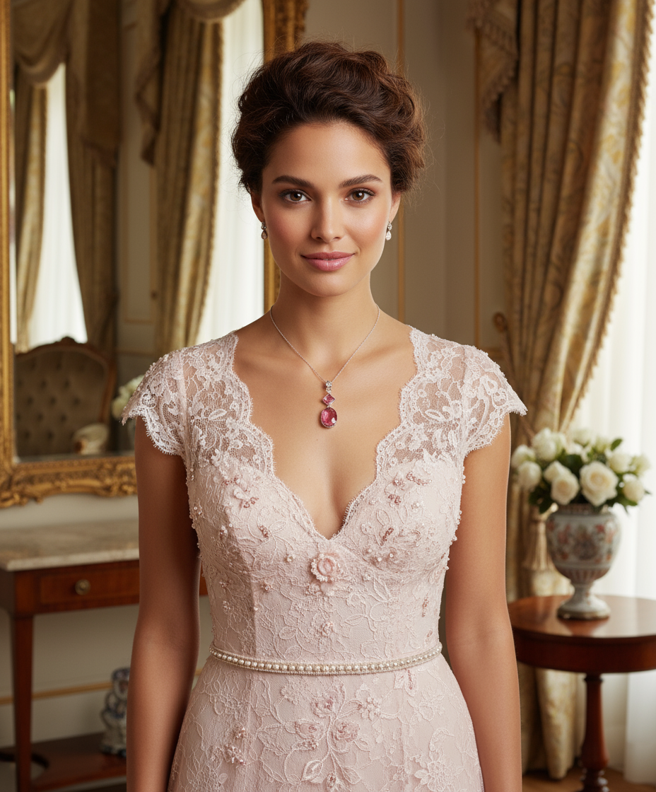 Pendentif en argent 925 avec rubis facetté NACRELUNE pendentif