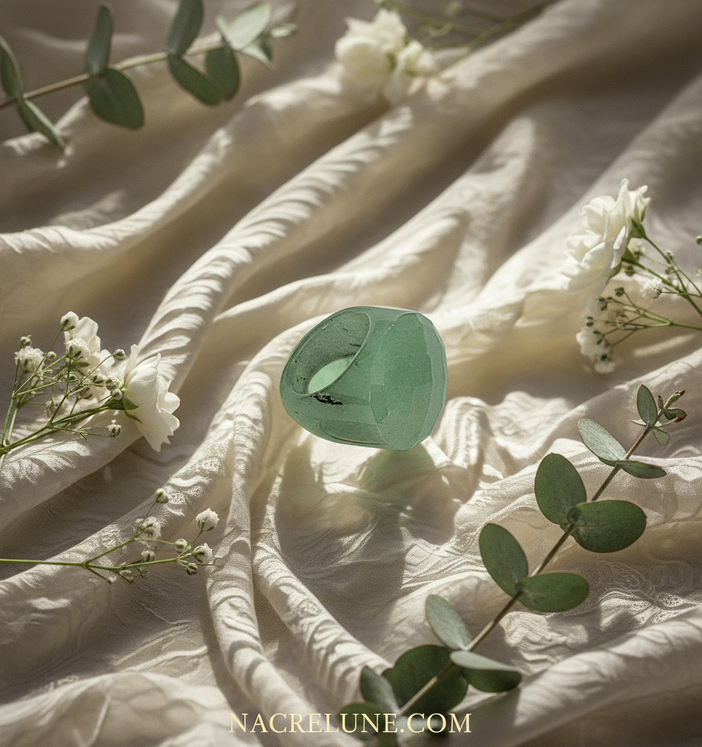 Bague en amazonite naturelle nacrelune.com Bague