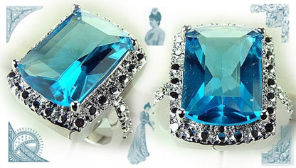 Bague argent topaze bleue R45 - NACRELUNEBague argent topaze bleue R45Bague argent topaze bleueNACRELUNE