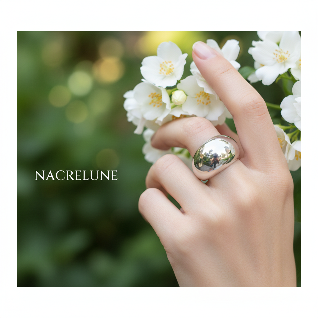 Bague Réglable en Argent véritable- Bijou Tendance Élégant et Ajustable nacrelune.com Bague