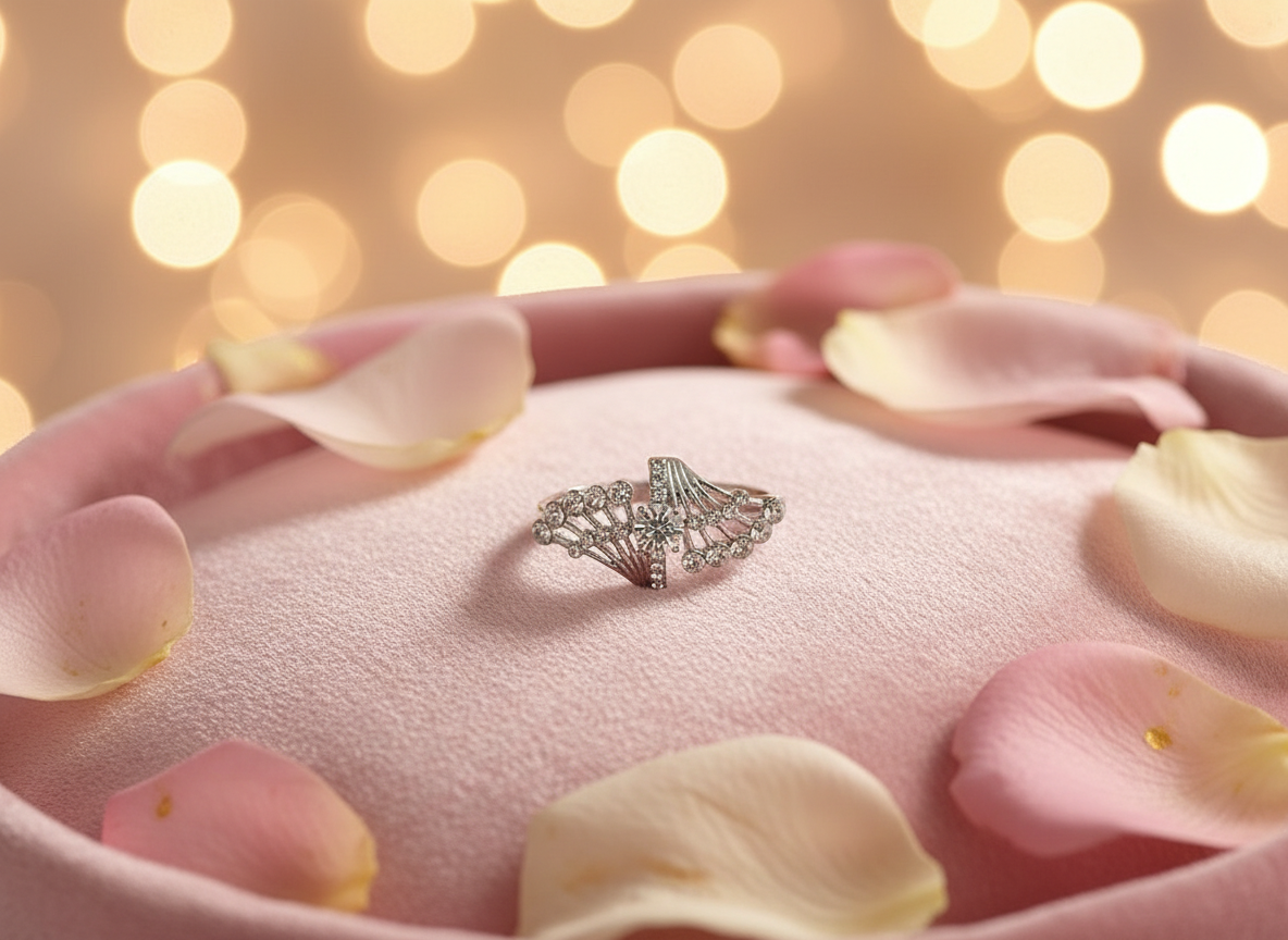 Bague fantaisie en strass NACRELUNE Bague