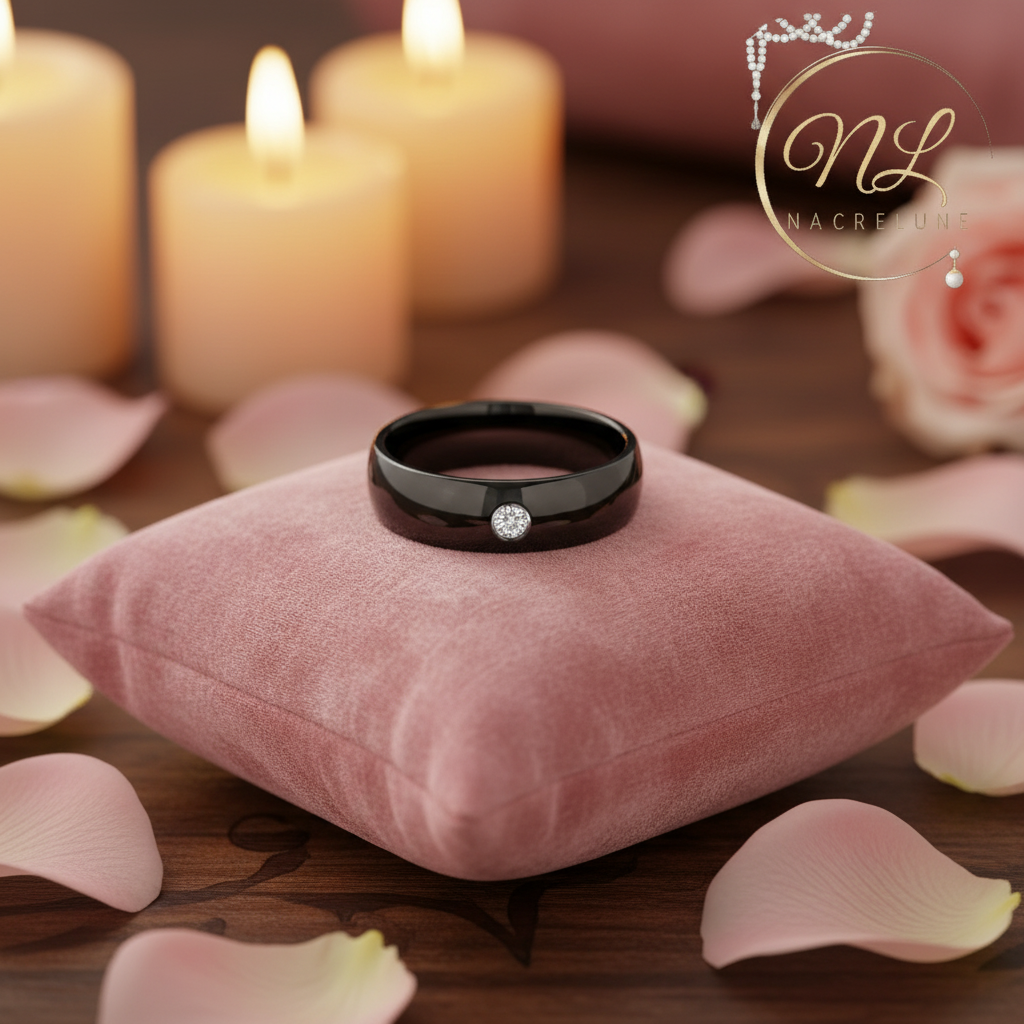 Bague en céramique : choisissez votre couleur NACRELUNE Bague
