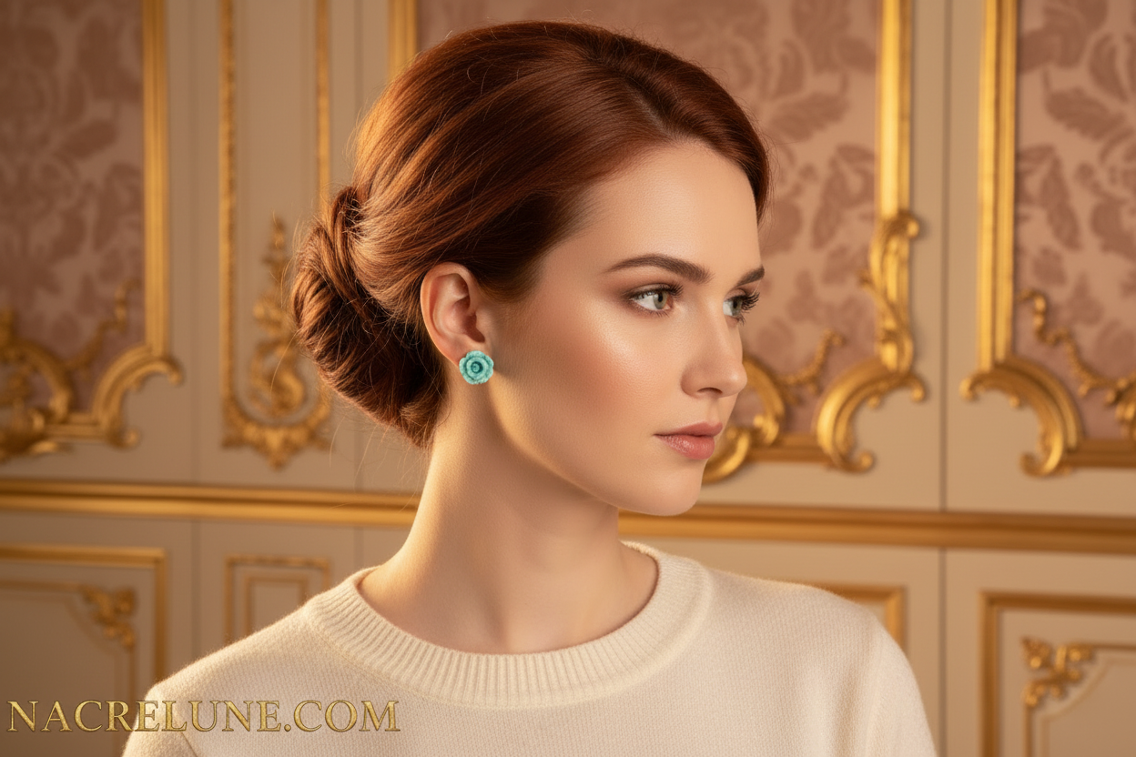 Lot de 3 paires de boucles d'oreille en résine . nacrelune.com boucles d'oreille