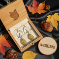 Boucles d’oreille en ambre avec chat nacrelune.com boucles d'oreille