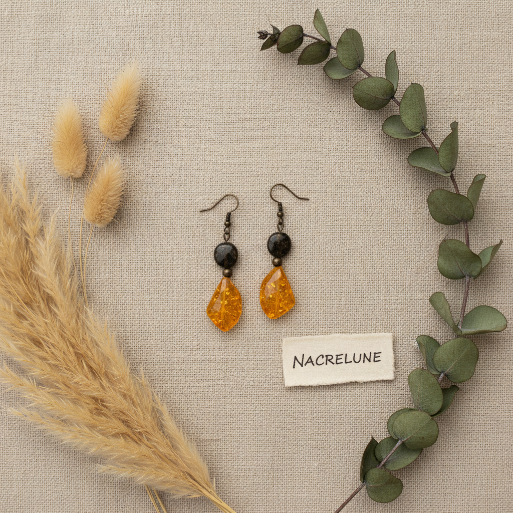 Boucles d’oreille tendance bohème nacrelune.com boucles d'oreille