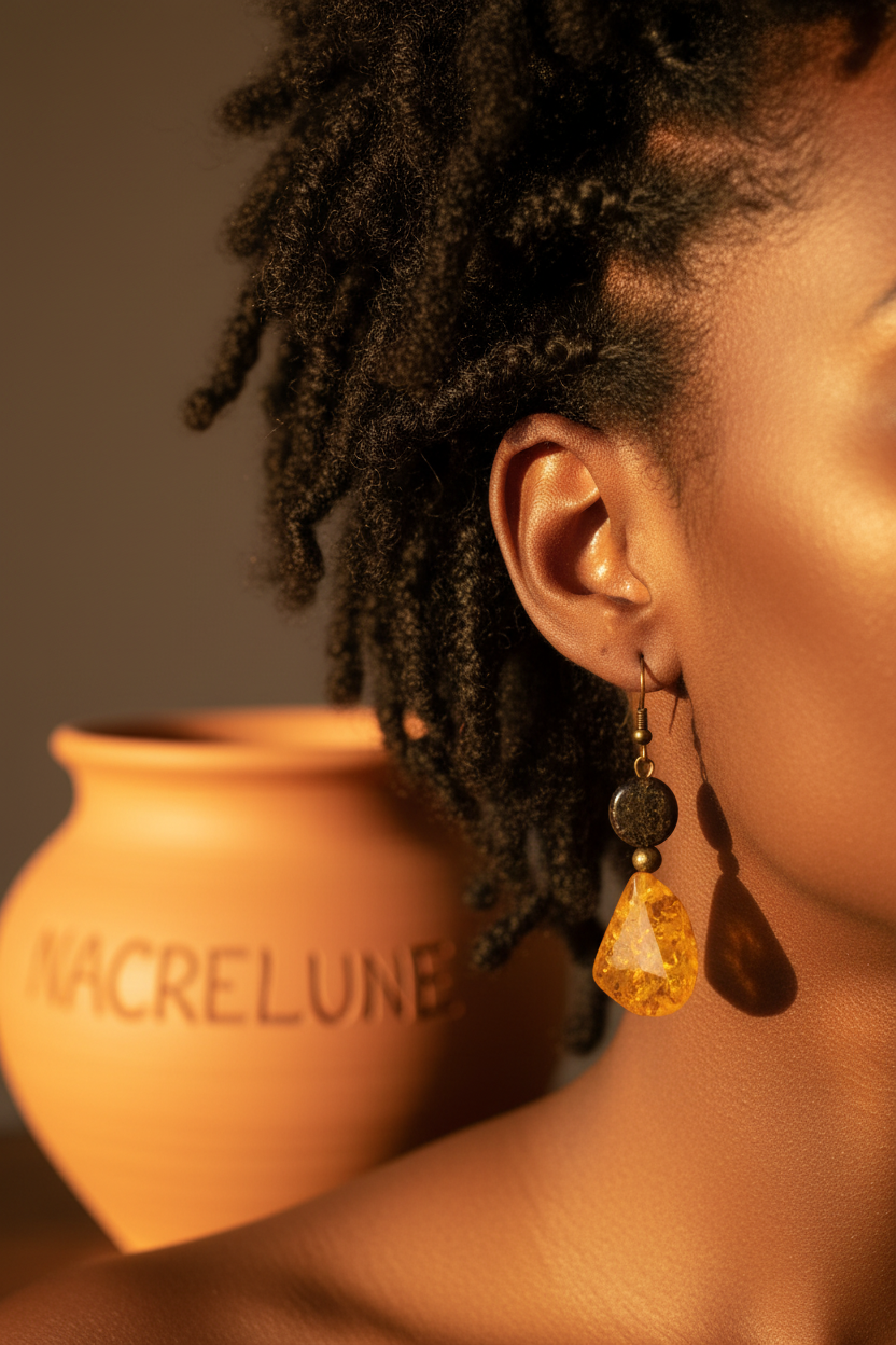 Boucles d’oreille tendance bohème nacrelune.com boucles d'oreille