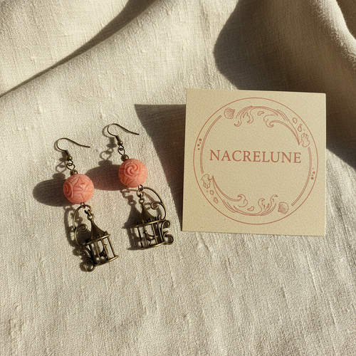 Boucles d'Oreilles Imitation Corail Rouge Élégant nacrelune.com boucles d'oreille