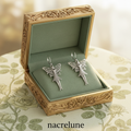 Boucles d'Oreille Fée Argentée Style Art Nouveau | Bijou Féerique – Nacrelune NACRELUNE boucles d'oreille