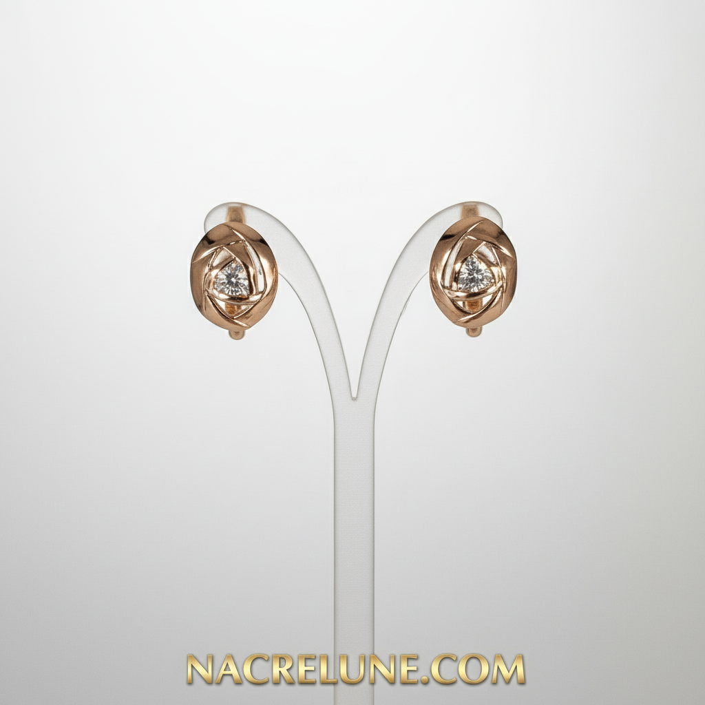 Boucles d’oreille imitation diamant nacrelune.com boucles d'oreille