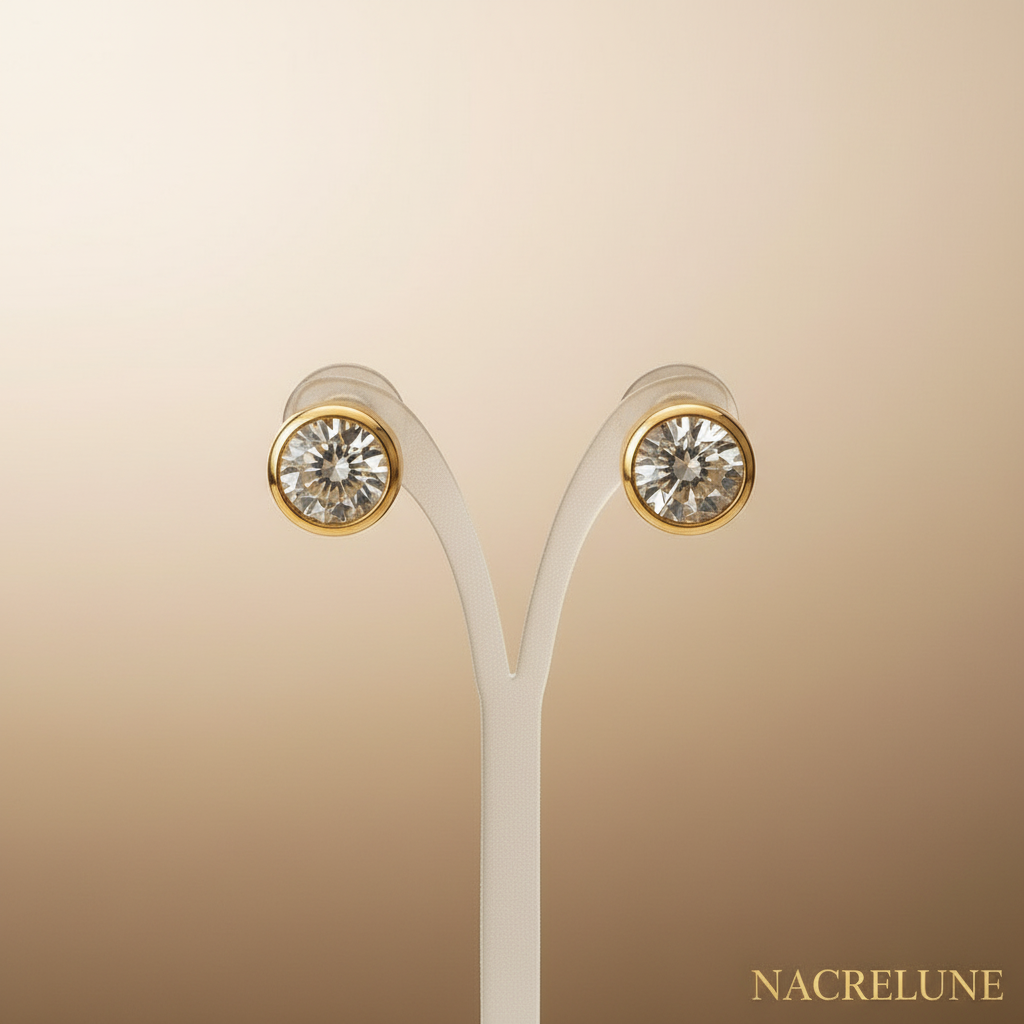 Boucles d’oreille imitation diamant nacrelune.com boucles d'oreille