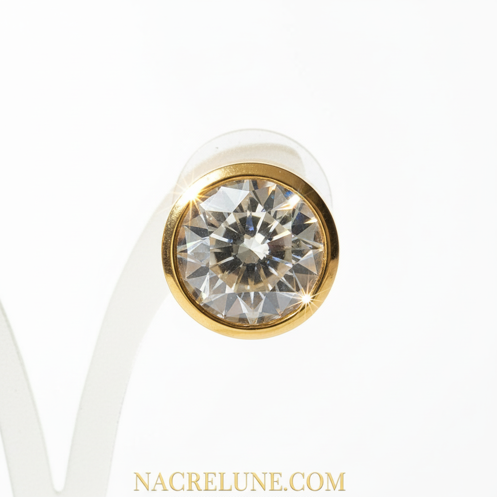 Boucles d’oreille imitation diamant nacrelune.com boucles d'oreille