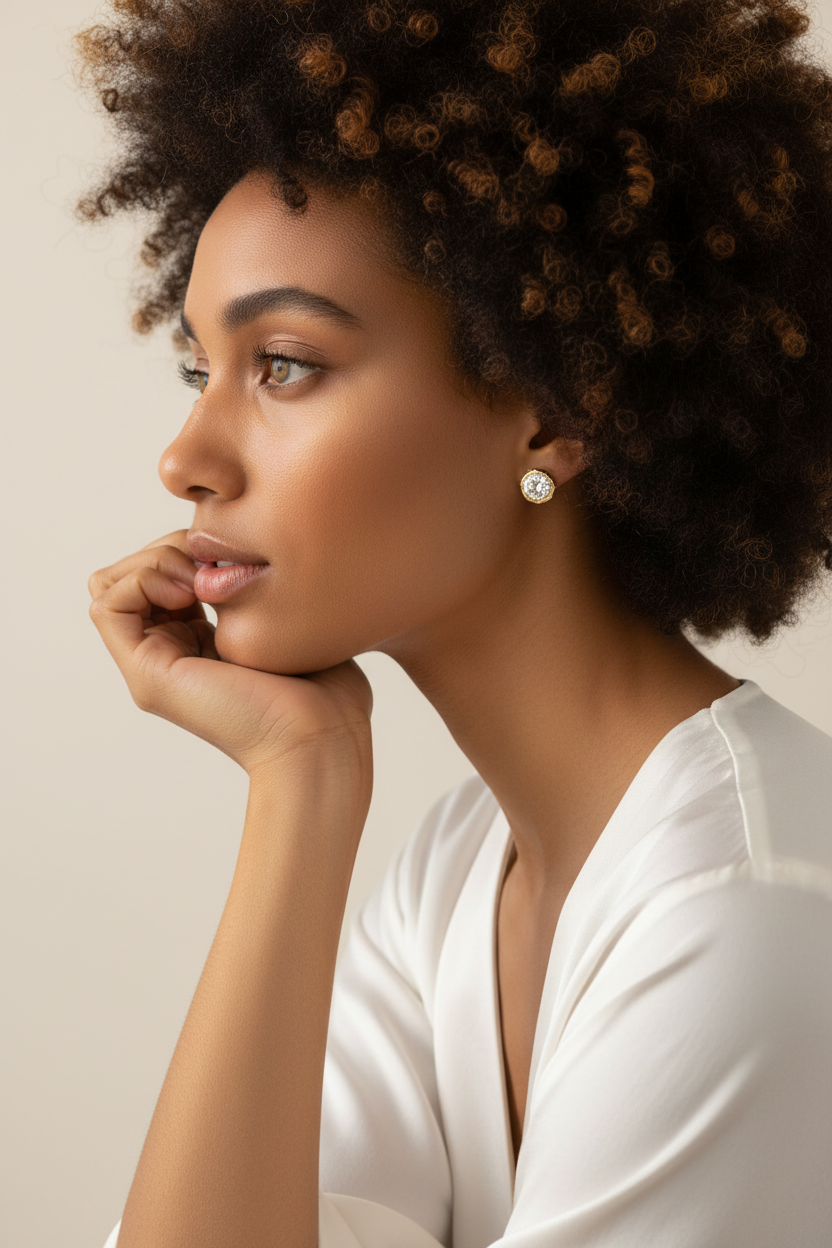 Boucles d’oreille imitation diamant NACRELUNE boucles d'oreille