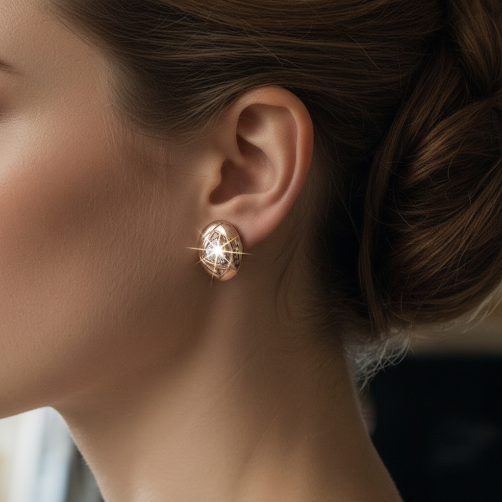 Boucles d’oreille imitation diamant nacrelune.com boucles d'oreille