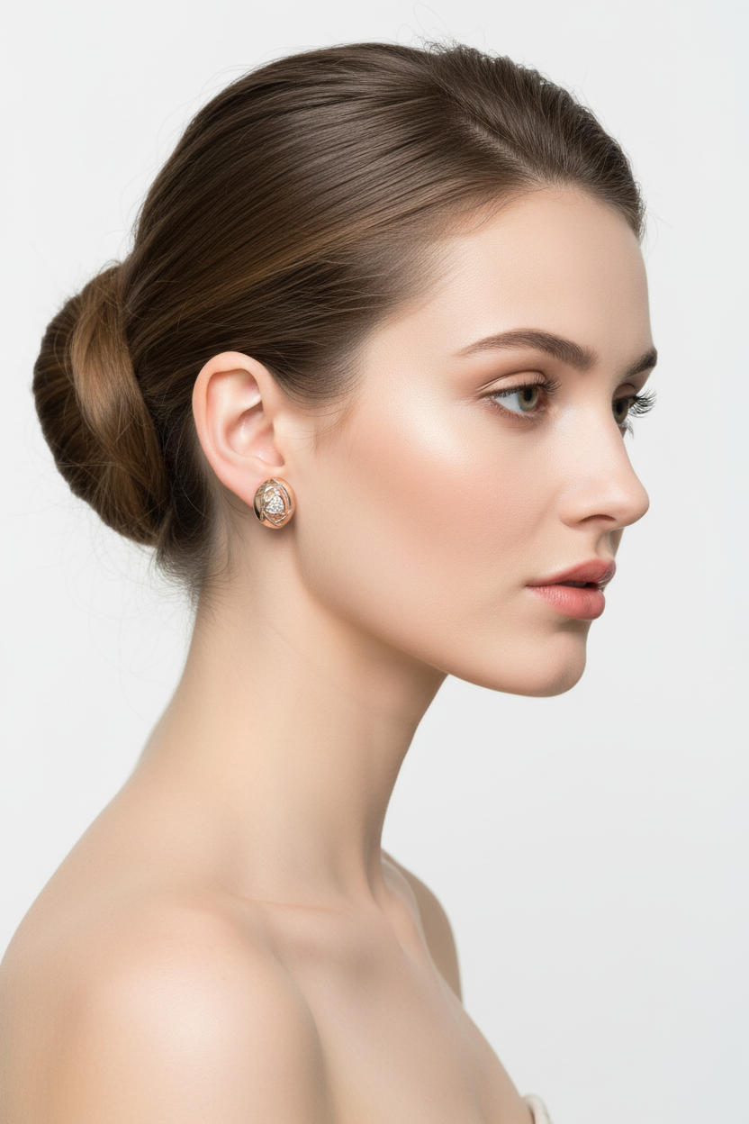 Boucles d’oreille imitation diamant NACRELUNE boucles d'oreille