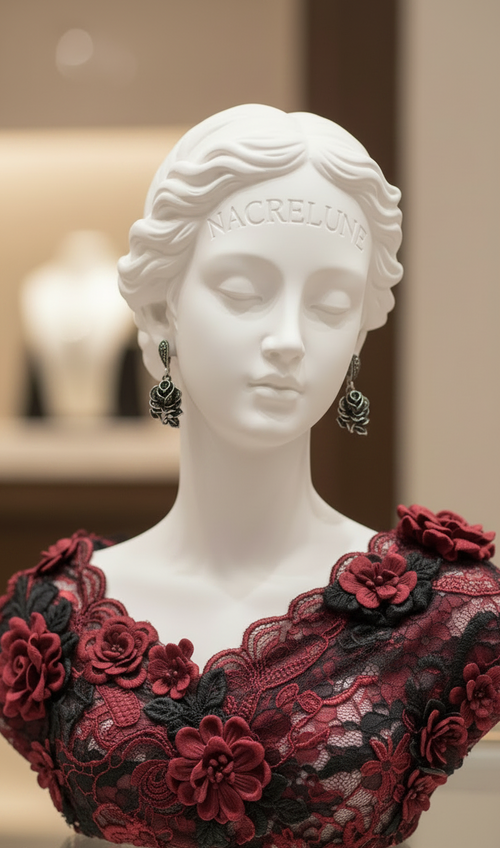 Boucles d'Oreille Argent et Marcassites Forme Rose – Bijou Floral Intemporel | NACRELUNE NACRELUNE boucles d'oreille