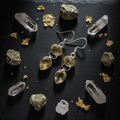 Boucles d'oreille en argent avec quartz rutiles nacrelune.com boucles d'oreille