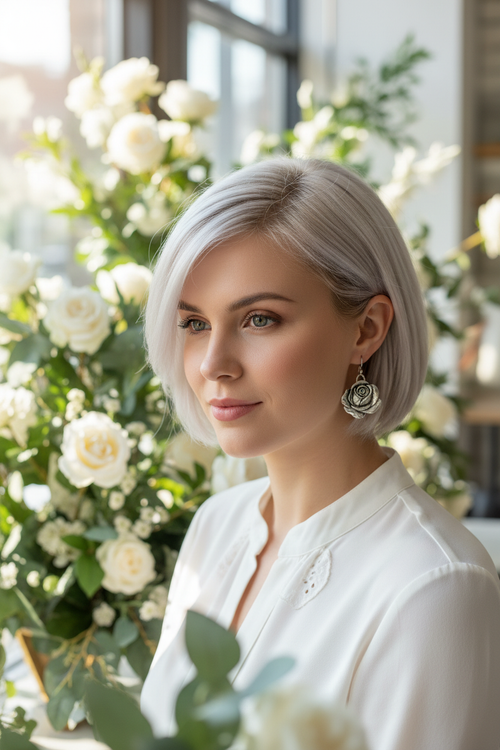 Boucles d'Oreilles Rose nacrelune.com boucles d'oreille