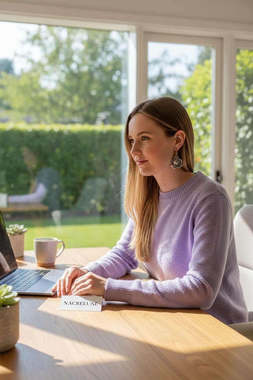 Boucles d'Oreilles Rose nacrelune.com boucles d'oreille