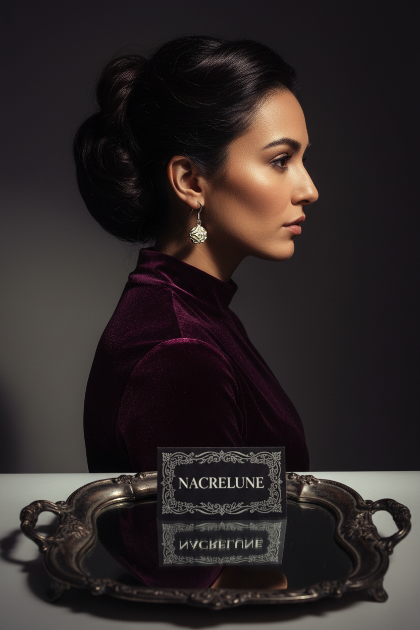Boucles en argent véritable en forme de rose nacrelune.com boucles d'oreille