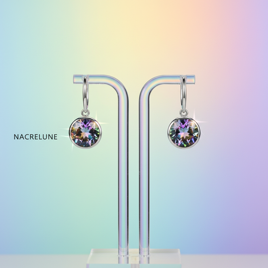 Boucles d’oreille en argent avec topazes taillées traitées mystique NACRELUNE boucles d'oreille