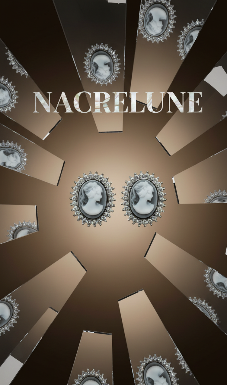 Boucles d'Oreille Camée Fantaisie – Bijou Vintage Chic & Original | NACRELUNE NACRELUNE boucles d'oreille