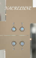 Boucles d'Oreille Argent 925 & Pierres de Lune – Bijou Spirituel Féminité & Intuition | NACRELUNE NACRELUNE boucles d'oreille