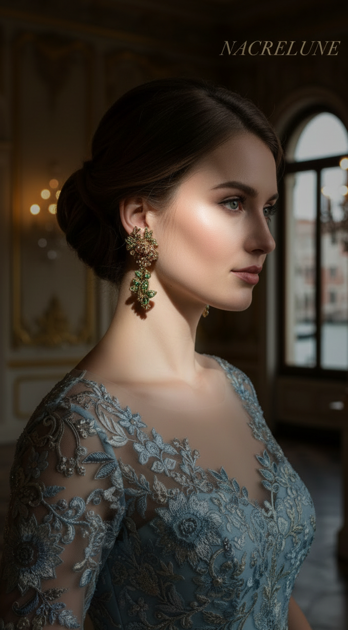 Boucles d’oreilles en strass en forme de roses – 6 couleurs au choix-NACRELUNE NACRELUNE boucles d'oreille