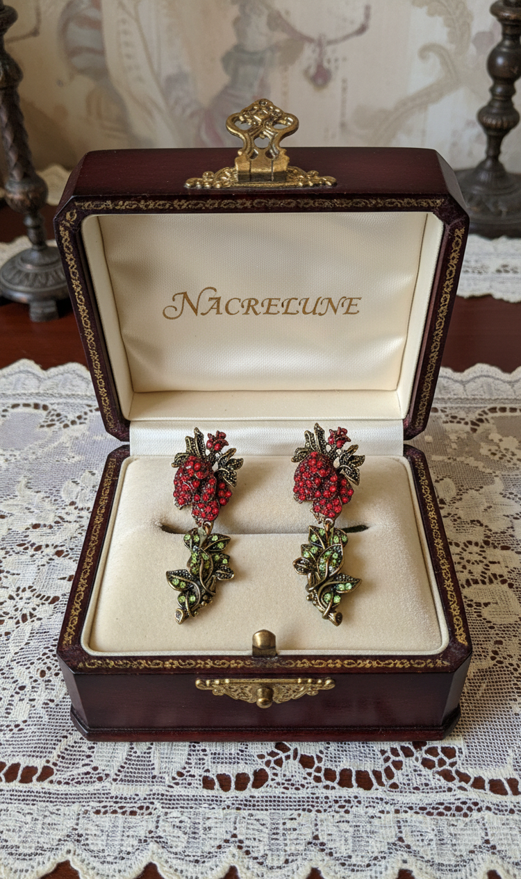 Boucles d’oreilles en strass en forme de roses – 6 couleurs au choix-NACRELUNE NACRELUNE boucles d'oreille
