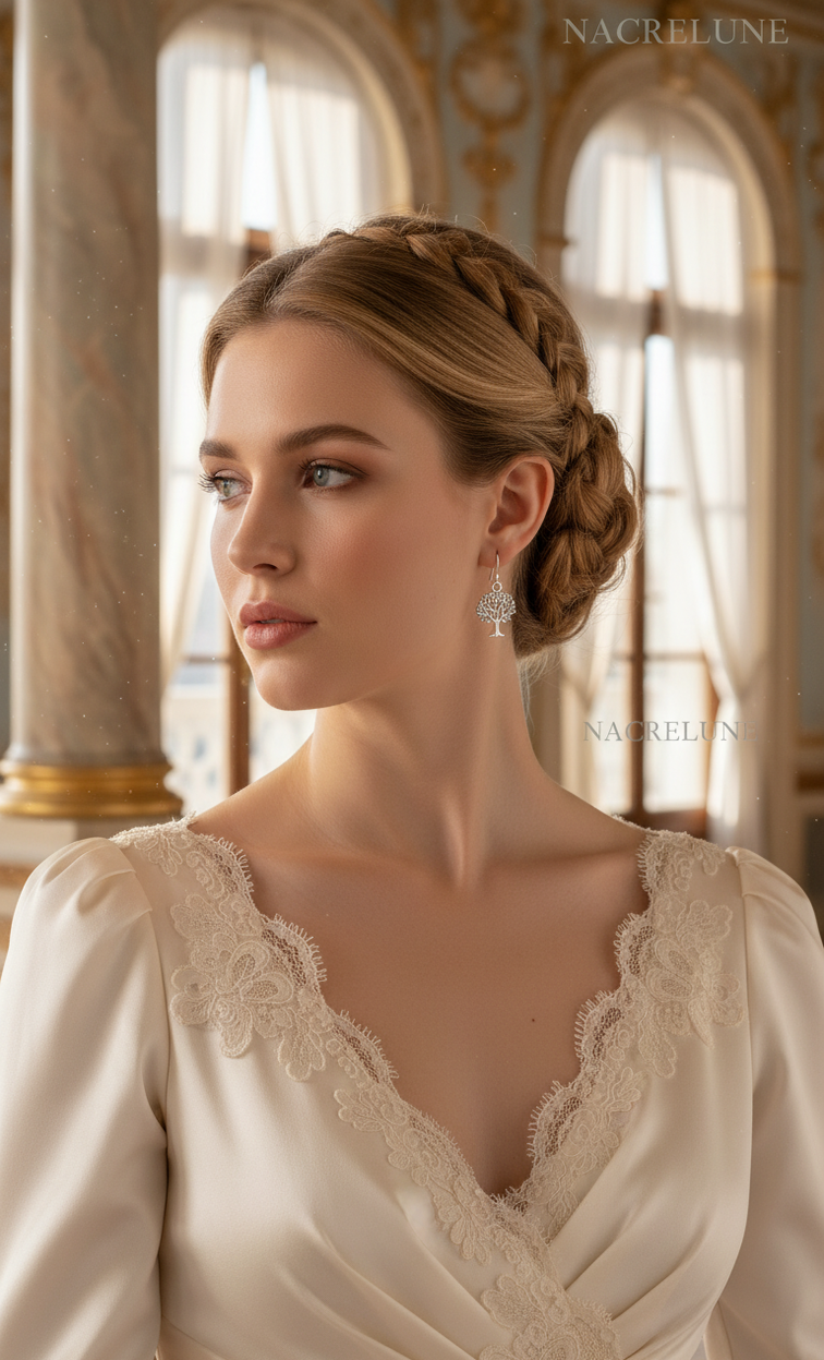 Boucles d'oreille arbre en été – Bijou nature & éclat estival | NACRELUNE