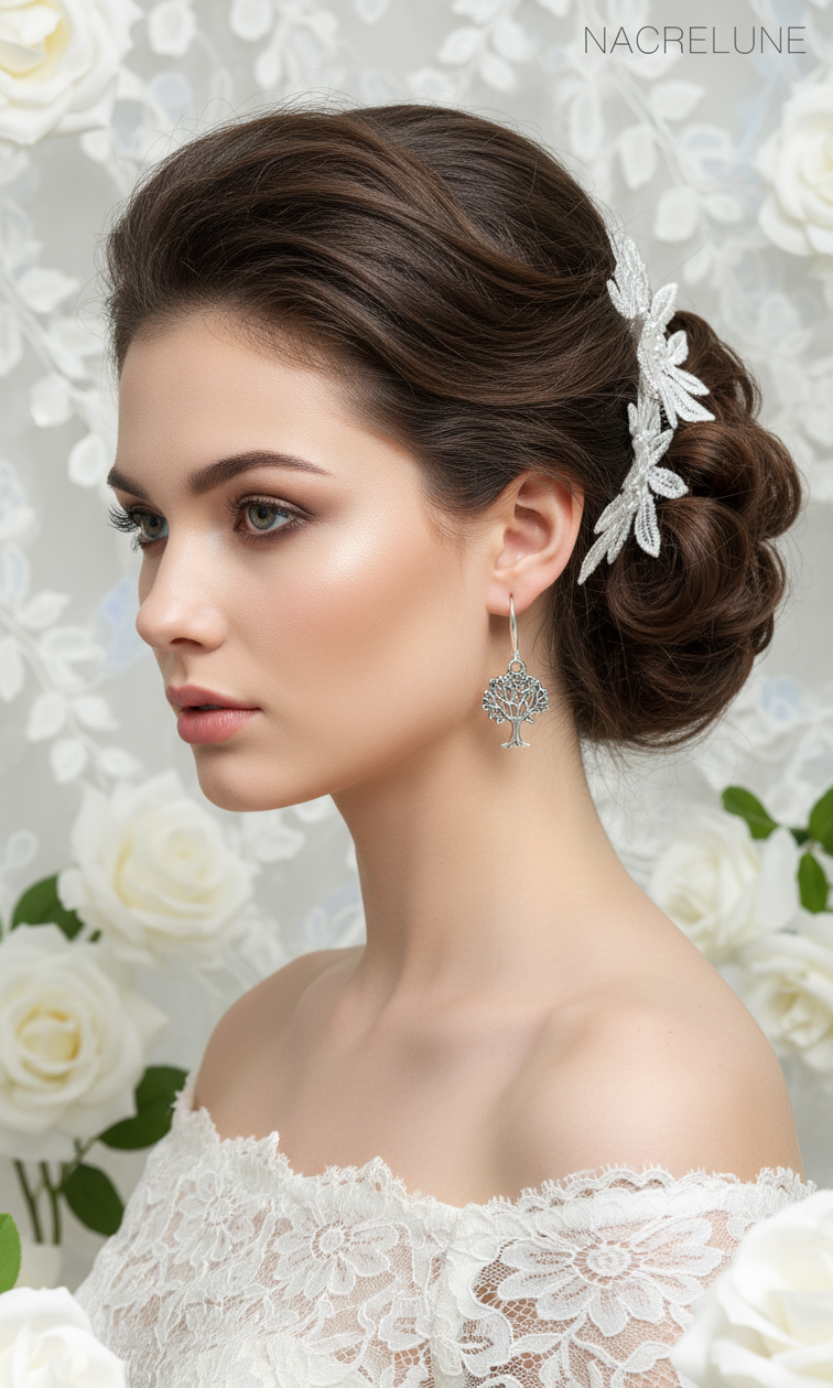 Boucles d'oreille arbre en été – Bijou nature & éclat estival | NACRELUNE