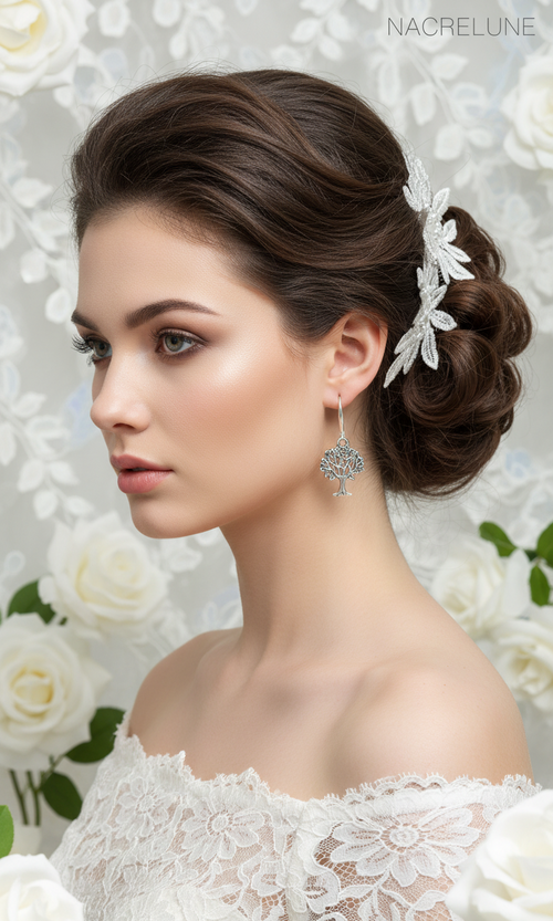 Boucles d'oreille arbre en été – Bijou nature & éclat estival | NACRELUNE