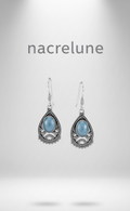 Boucles d’oreilles en argent avec calcédoine bleue – Modèle 1-NACRELUNE NACRELUNE boucles d'oreille