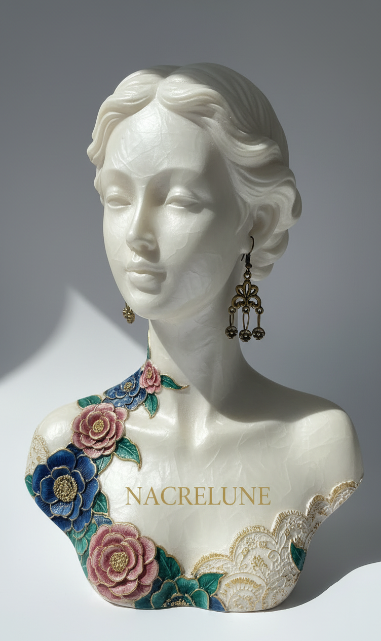 Boucles d'oreille Pendantes Dorées – Chandelier Filigrane & Perles | NACRELUNE NACRELUNE boucles d'oreille
