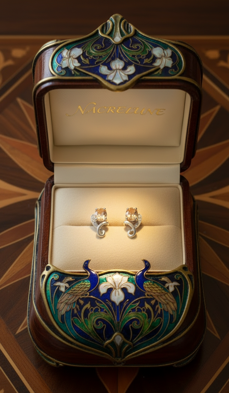 Boucles d'Oreille Argent 925 et Citrines – Bijou Semi-Précieux Lumineux | NACRELUNE