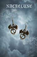 Boucles d'Oreille Dragon – Bijou Fantaisie Symbolique & Original | NACRELUNE NACRELUNE boucles d'oreille