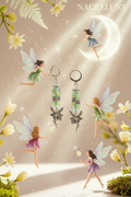 Boucles d'oreille en Verre Peint – Pendentif Féérique | NACRELUNE