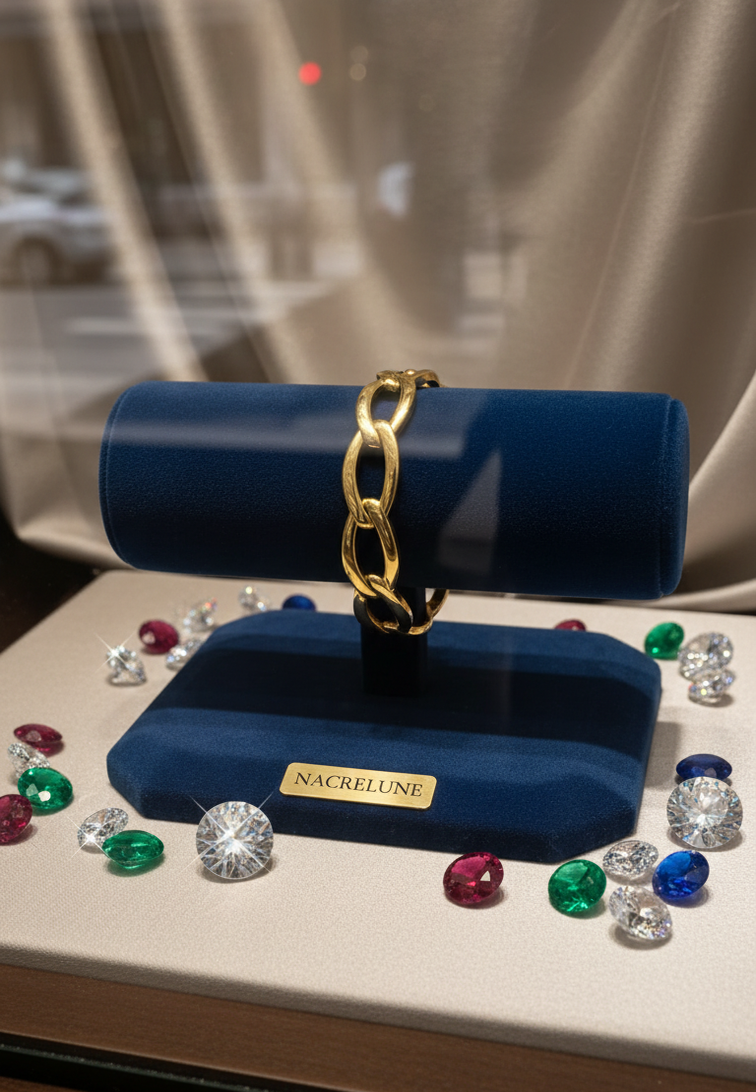 Bracelet Articulé Plaqué Or 18K – Acier Inoxydable 304