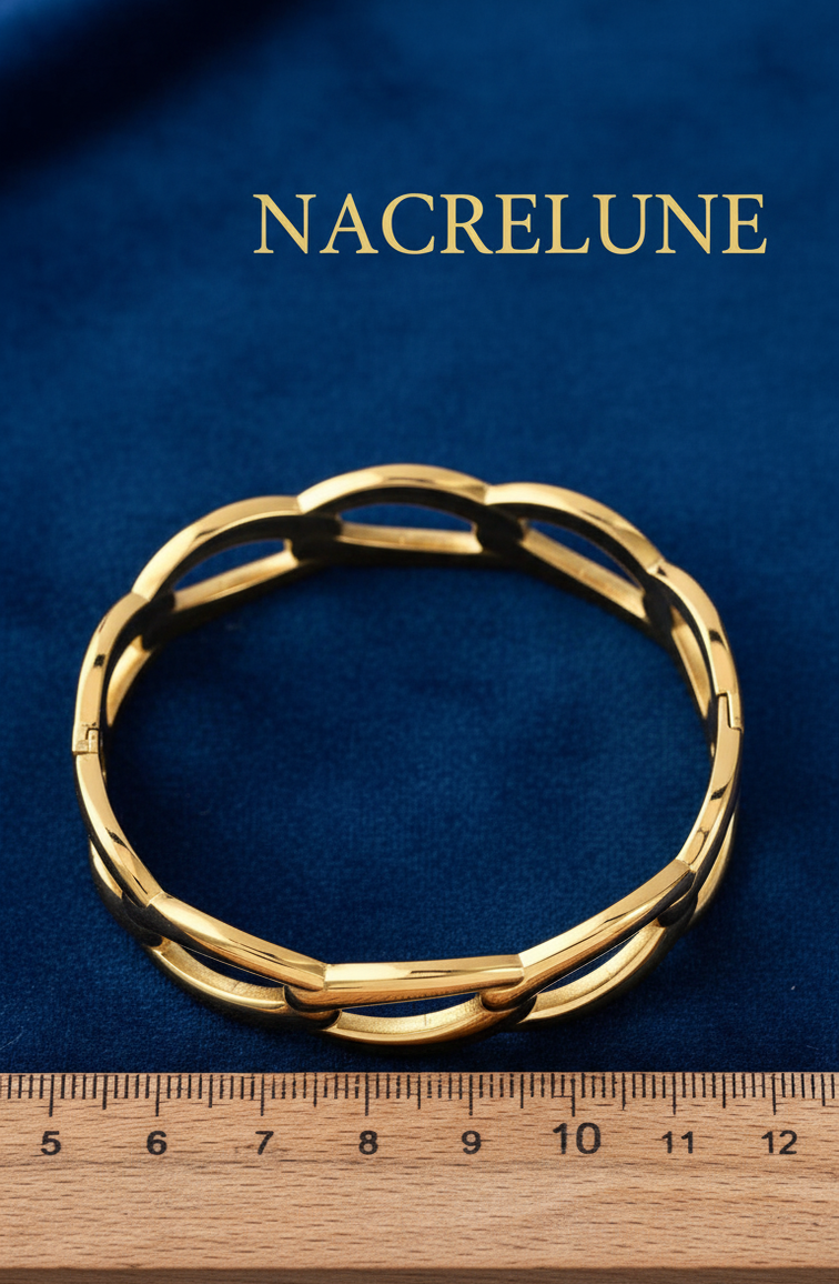 Bracelet Articulé Plaqué Or 18K – Acier Inoxydable 304